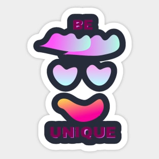 Be unique Sticker